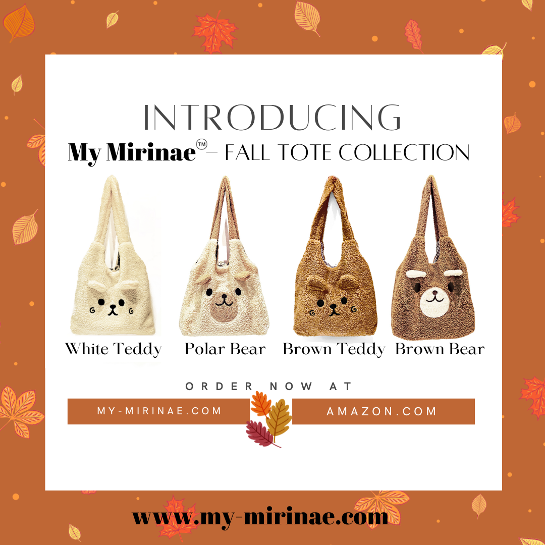 My Mirinae Brown Teddy Bear Tote Bag - Fall collection